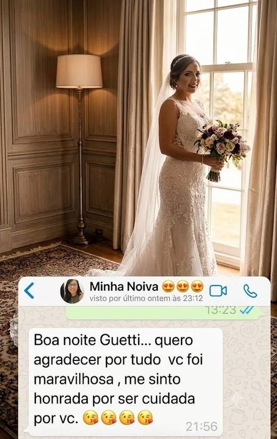 Depoimento de noiva atendida por Guetti Reis