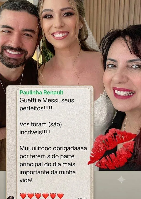 Depoimento de noiva atendida por Guetti Reis
